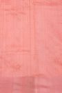 Chanderi Silk Peach Pink Saree With Florals And Buttis Body