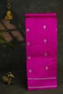Chanderi Silk Magenta Saree With Floral Buttis Body