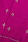 Chanderi Silk Magenta Saree With Floral Buttis Body