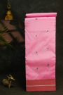 Chanderi Silk Pink Saree With Floral Buttis Body