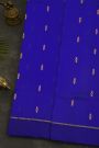 Chanderi Silk Royal Blue Saree With Floral Buttis Body
