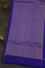Chanderi Silk Royal Blue Saree With Floral Buttis Body