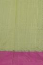 Chanderi Silk Sage Green Saree With Floral Buttis Body