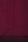 Chanderi Silk Wine Saree With Floral Buttis Body