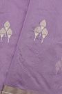 Chanderi Silk Lavender Saree With Kaddi Border