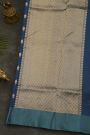 Chanderi Silk Peacock Blue Saree