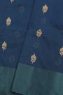 Chanderi Silk Peacock Blue Saree