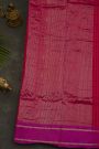 Chanderi Silk Rani Pink Saree With Floral Buttis Body