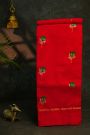 Chanderi Silk Red Saree With Floral Buttis Body