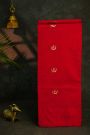 Chanderi Silk Red Saree With Bird Buttis Body