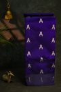 Chanderi Silk Navy Blue Saree With Muniya Buttis Border