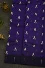 Chanderi Silk Navy Blue Saree With Muniya Buttis Border