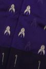 Chanderi Silk Navy Blue Saree With Muniya Buttis Border