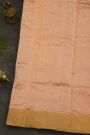 Chanderi Silk Peach Saree With Muniya Buttis Border