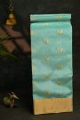 Chanderi Silk Sky Blue Saree With Muniya Buttis Border