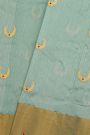 Chanderi Silk Sky Blue Saree With Muniya Buttis Border