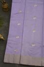 Chanderi Silk Lavender Saree With Circle Buttis Body