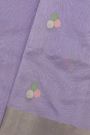 Chanderi Silk Lavender Saree With Circle Buttis Body