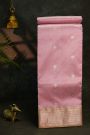 Chanderi Silk Baby Pink Saree With Floral Buttis Body