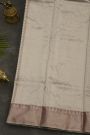 Chanderi Silk Light Grey Saree With Floral Buttis Body