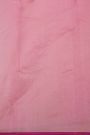 Chanderi Silk Pink Saree With Florals And Leaves Jaal Border
