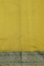 Chanderi Silk Yellow Saree With Florals And Leaves Jaal Border