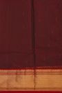 Chanderi Silk Maroon Saree With Florals And Buttis Body