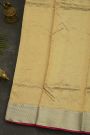 Chanderi Silk Golden Yellow Saree With All Over Floral Buttis Body