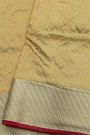 Chanderi Silk Golden Yellow Saree With All Over Floral Buttis Body