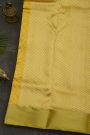 Chanderi Silk Mustard Saree With All Over Floral Buttis Body