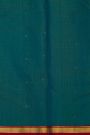 Chanderi Silk Teal Green Saree With Contrast Kaddi Border