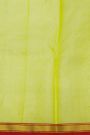 Chanderi Silk Light Yellow Saree With Contrast Kaddi Border