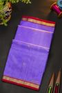Chanderi Silk Lavender Saree With Contrast Kaddi Border