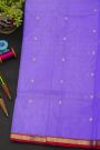 Chanderi Silk Lavender Saree With Contrast Kaddi Border