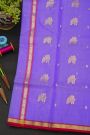 Chanderi Silk Lavender Saree With Contrast Kaddi Border