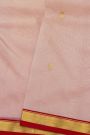 Chanderi Silk Baby Pink Saree With Kaddi Border
