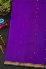Chanderi Silk Purple Saree With Kaddi Border