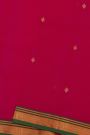 Chanderi Silk Rani Pink Saree With Kaddi Border