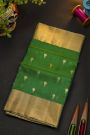 Chanderi Sico Bottle Green Saree With Kaddi Border