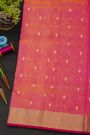 Chanderi Sico Dual Colour Saree With Kaddi Border