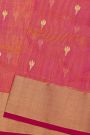Chanderi Sico Dual Colour Saree With Kaddi Border