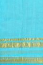 Gadwal Silk Cream Saree With Florals And Peacocks Border