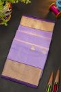 Chanderi Silk Lavender Saree With Kaddi Border