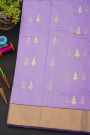 Chanderi Silk Lavender Saree With Kaddi Border