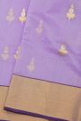 Chanderi Silk Lavender Saree With Kaddi Border