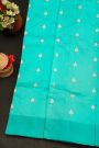 Chanderi Silk Sky Blue Saree With Florals Buttis Body