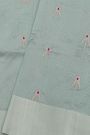 Chanderi Silk Sea Green Saree With Meenakari Buttis Body