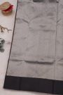 Chanderi Silk Dark Brown Saree With Zari Buttis Body