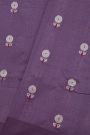 Chanderi Silk Purple Saree With Meenakari Buttis Body