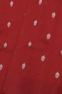 Chanderi Silk Red Saree With Meenakari Buttis Body
